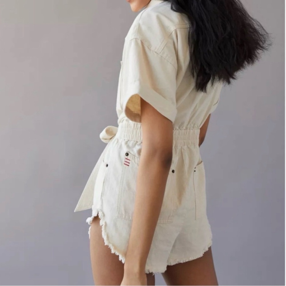 NWT BDG 100% cotton Cream Button-Up Romper‎ - Small - Picture 2 of 11